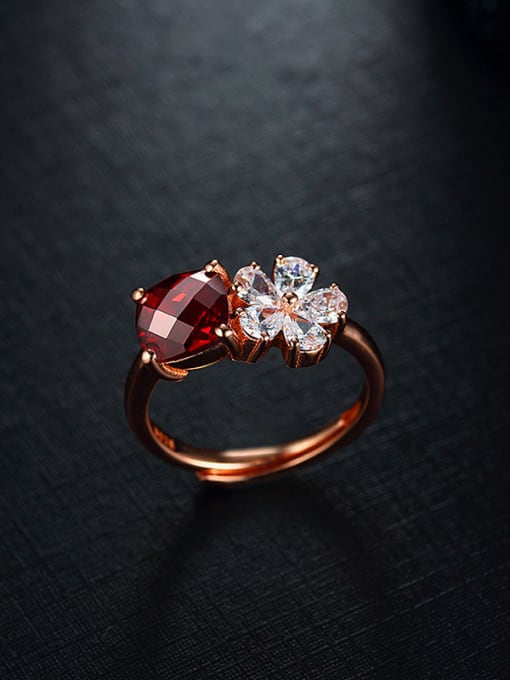Deli Fashion Rose Gold Plated Gemstones Multistone ring 2
