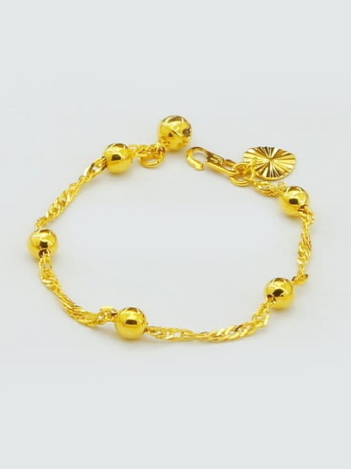 Yi Heng Da Children 24K Gold Plated Round Shaped Copper Bracelet 0