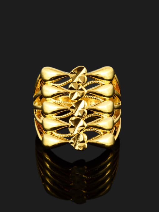 Yi Heng Da Women Personality Bowknot Shaped Gold Plated Ring 1