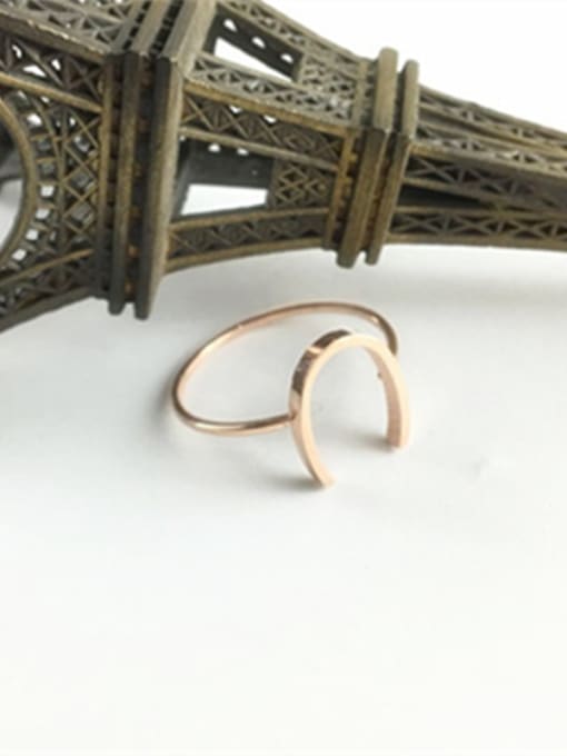 GROSE Simple Personality U Shaped Ring