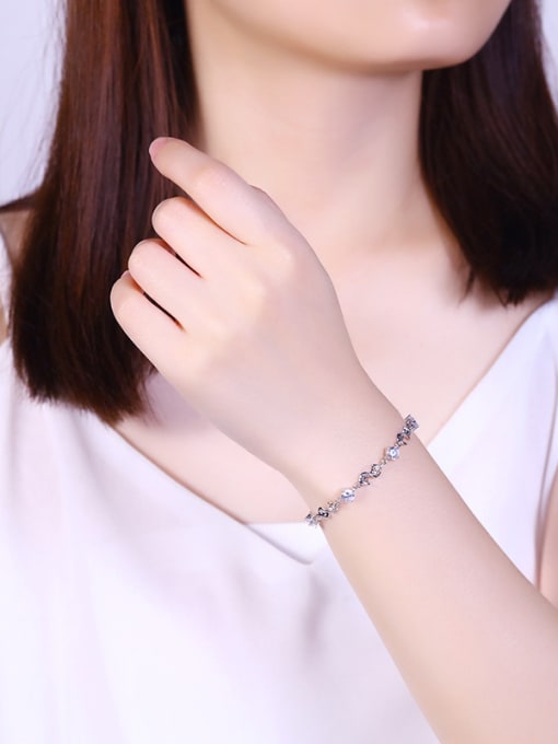 One Silver 2018 Women 925 Silver Zircon Bracelet 1