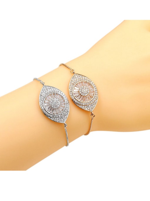 Mo Hai Copper With Cubic Zirconia  Personality Evil Eye adjustable Bracelets 1