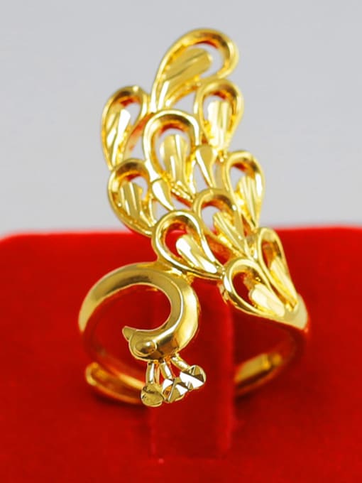 golden Women Exquisite Peacock Shaped Ring