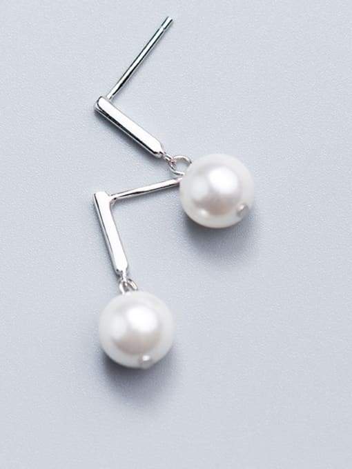 Rosh 925 Sterling Silver With Platinum Plated Classic Ball Stud Earrings 2