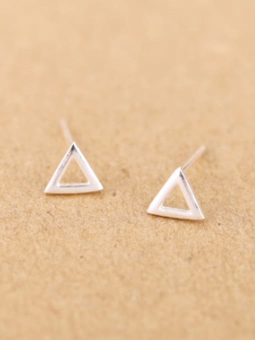 2 Hollow Mini-geometrical shaped stud Earring