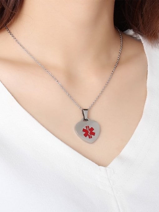 CONG Fashion Heart Shaped Stainless Steel Pendant 2