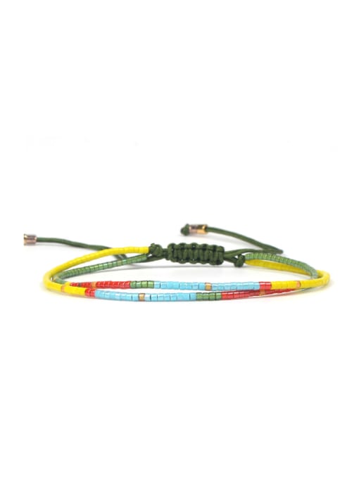 HB618-K Western Style Colorful Woven Bracelet