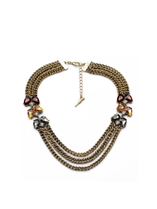 KM Retro Multi Layer Alloy Necklace 0