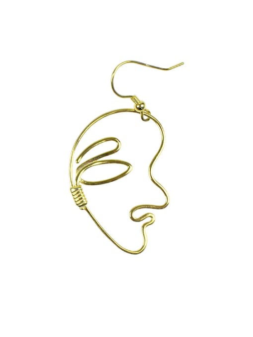 3 Personalized Exaggerated Abstract Face Silver Earring