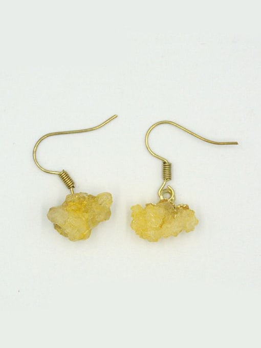 yellow Fashion Natural Irregular Crystal Women Earrings