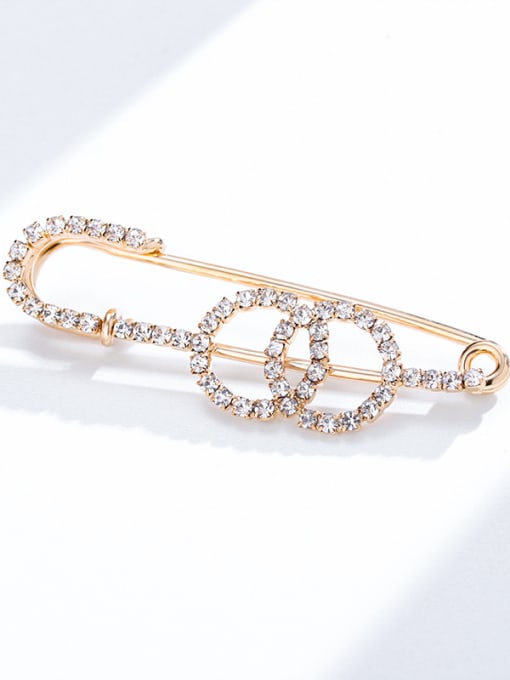 D060 Alloy With Gold Plated Trendy clip Brooches