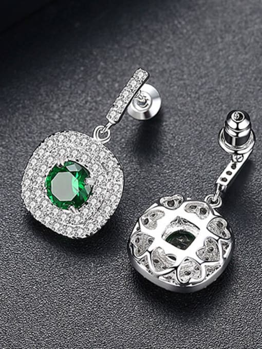 Emerald -T03D06 Micro AAA zircon exquisite  Bling-bling earrings multiple colors available