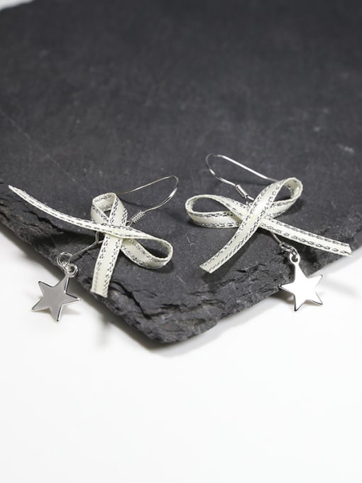 Peng Yuan Personalized Bowknot Little Star 925 Silver Earrings 2