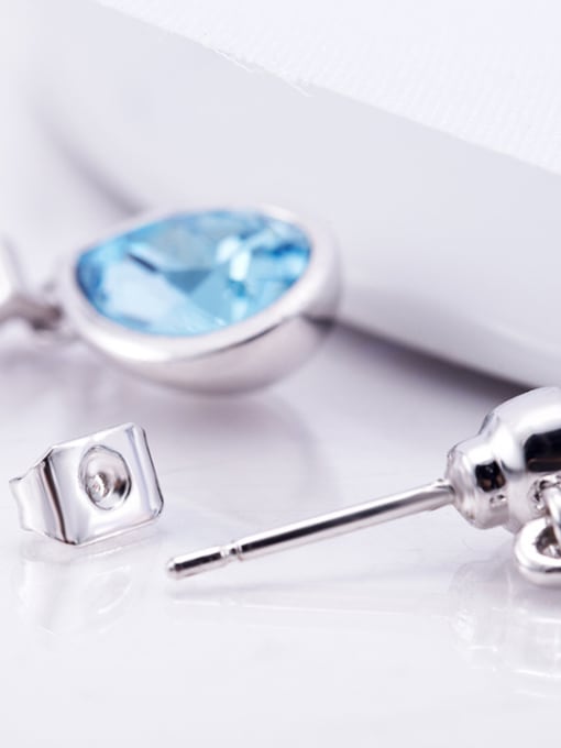 CEIDAI Blue Water Drop Shaped drop earring 2