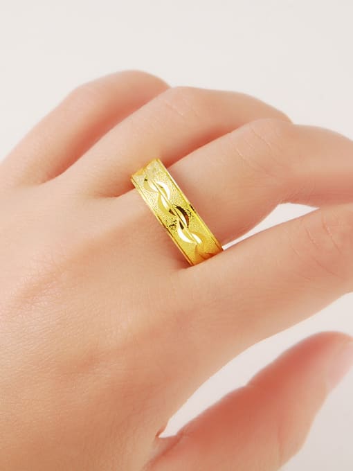 Yi Heng Da Men Fashionable 24K Gold Plated Geometric Copper Ring 1