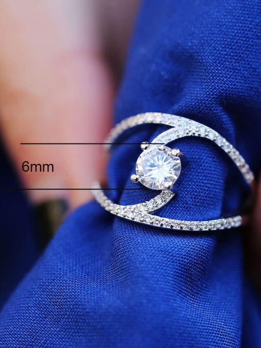MATCH Copper With White Gold Plated Delicate Cubic Zirconia Engagement Rings 1