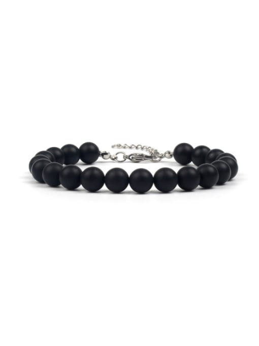 KSB1139- Grind The Black Agate Semi-precious Stones Fashion Western Style Bracelet