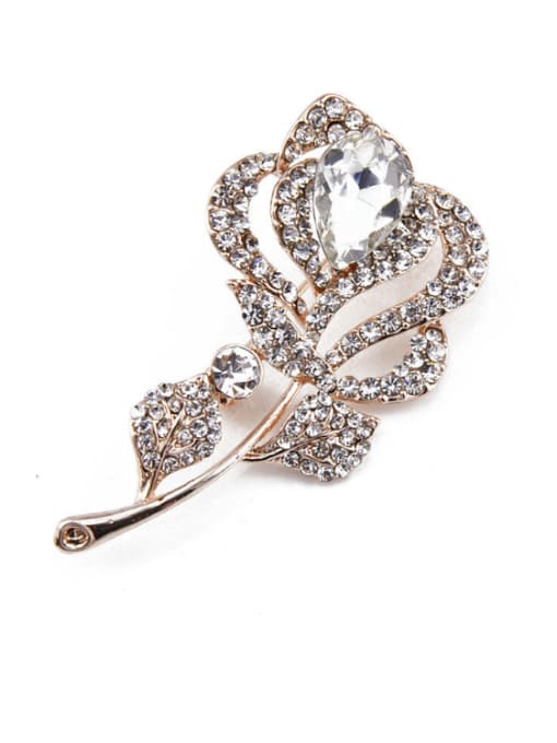 Inboe new 2018 2018 2018 2018 2018 Flower-shaped Crystals Brooch 2