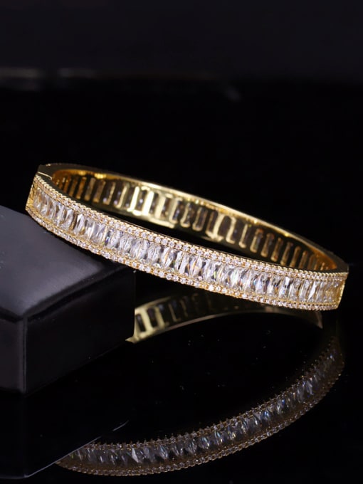 L.WIN Gold Plated Western New Design Zircons Fashion Bangle 2