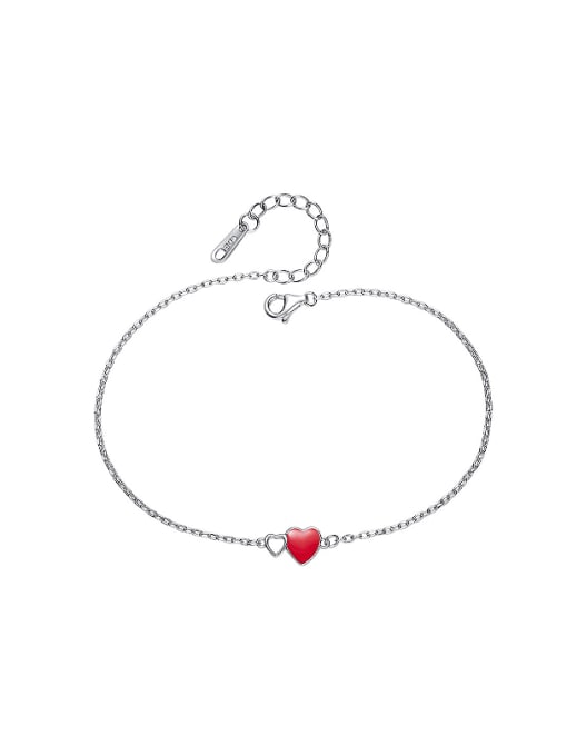 CEIDAI Simple Red Heart shape Bracelet 0