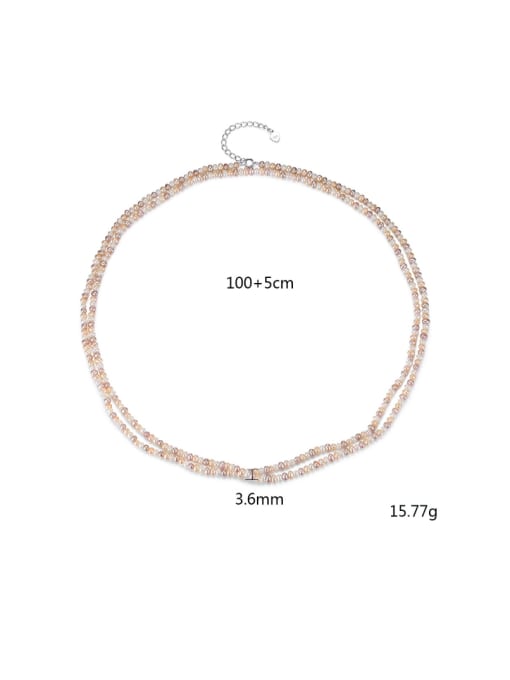 CCUI Classic natural pearl mixed coloured Necklace 3