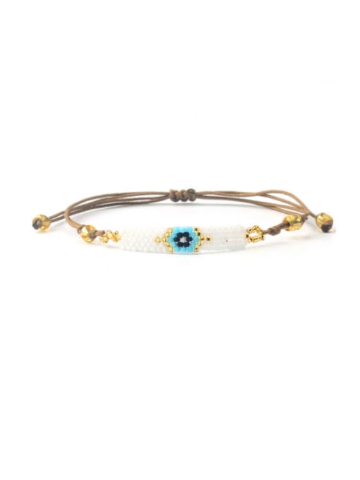 HB597-B Woven Glass Beads Fashion Adjustable Bracelet