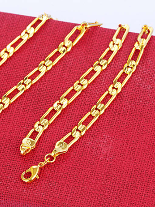 XP Copper Alloy 24K Gold Plated Simple style Men Necklace 1