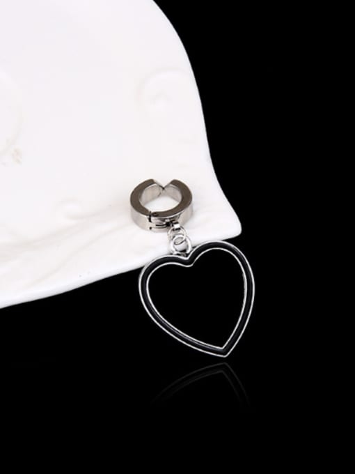 BSL Stainless Steel With Classic Heart Stud Earrings 2
