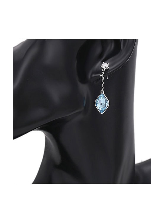 XP Copper Alloy White Gold Plated Fashion Diamond Gemstone drop earring 1