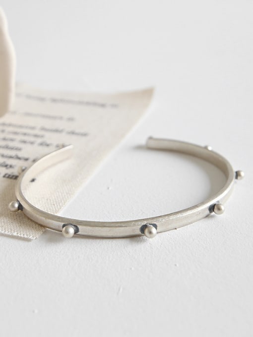DAKA Simplified antique rivet personality open Bracelet 0