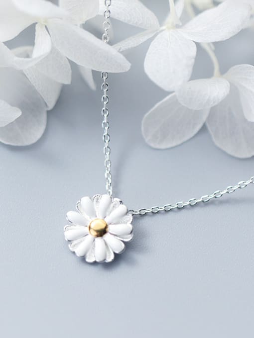 Rosh Sterling silver daisy flower necklace 0