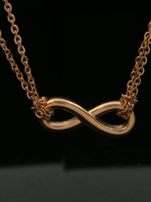 My Model 8 Shaped Gold Plated Simple Fashion Titanium Necklace 1