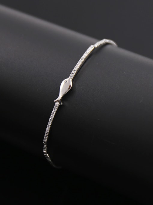 Silvery Fish Shaped Simple Bracelet