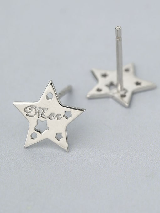 One Silver Simply Star Shaped stud Earring 2