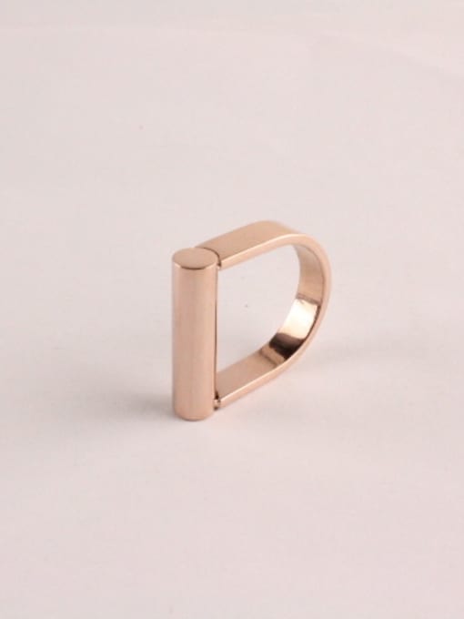 GROSE D Shape Fashion Titanium Ring 1