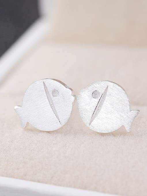 kwan Lovely Fish -shape Birthday Gift Stud Earrings 2