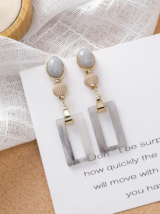 Main plan section Alloy With Gold Plated Simplistic Hollow  Geometric Drop Earrings