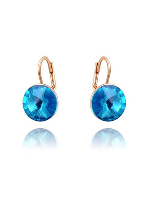 Ronaldo Fashion Round Shaped Austria Crystal Stud Earrings