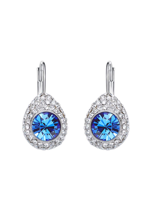 CEIDAI Fashion Blue austrian Crystal Zircon Earrings 0