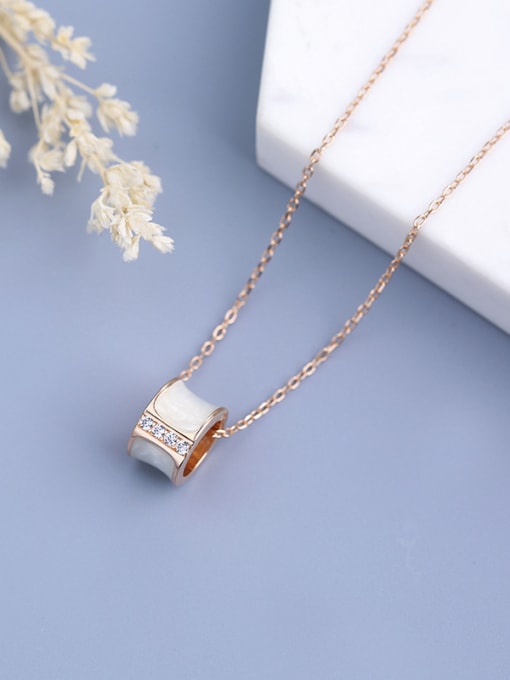 One Silver All-match Ring Necklace 0