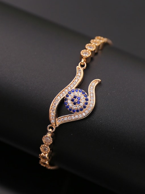 Rose Gold Eye Shaped Zircon Bracelet