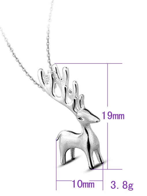 Ya Heng Fashion Little Deer Pendant Copper Necklace 2