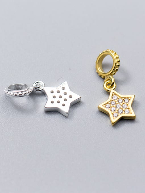 FAN 925 Sterling Silver With Silver Plated Trendy Star Charms 2