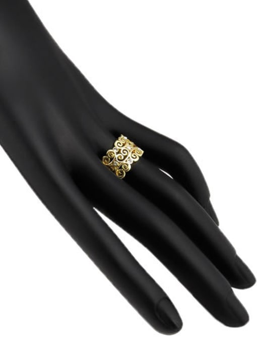 Ronaldo All-match 18K Gold Hollow Plant Tentacles Ring 3
