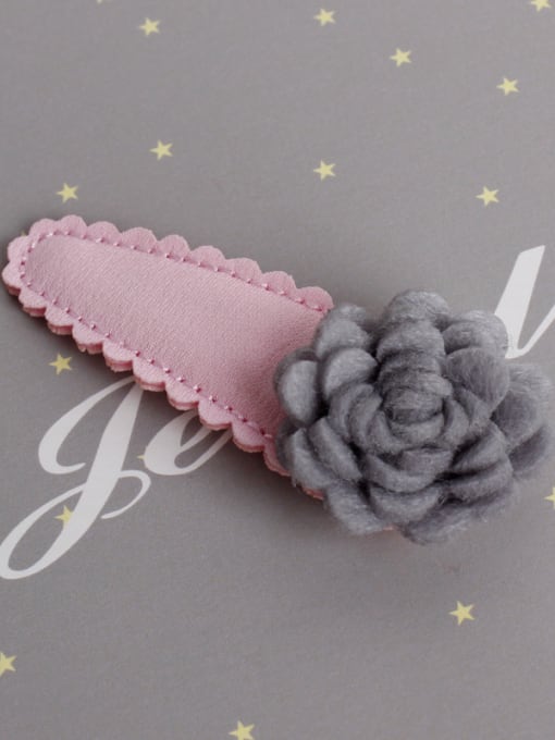 Pink Cloth Flower Hair clip