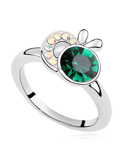 Green Fashion Round austrian Crystal Alloy Ring
