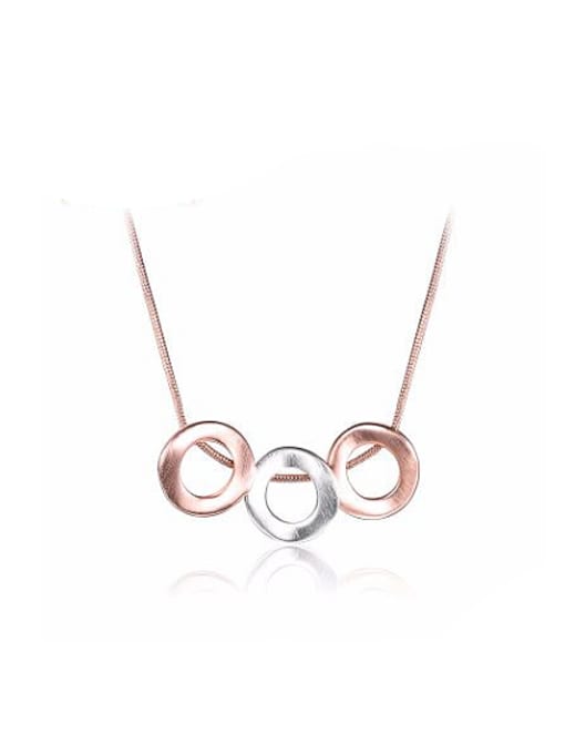 Necklace Adjustable Length Rose Gold Plated Double Color Necklace