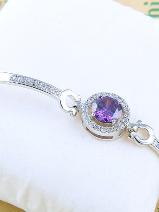 Purple AAA Grade Zircon Classic And Fashion  Bracelet