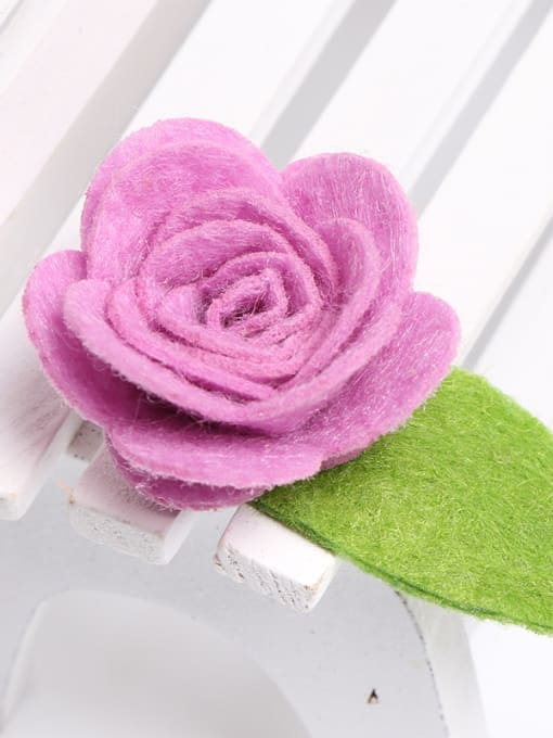 9#1PCS Children's hair accessories: non-woven rose hairpin