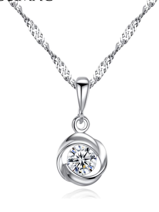 sliver Sterling silver classic 3A zircon simple mini simulation necklace